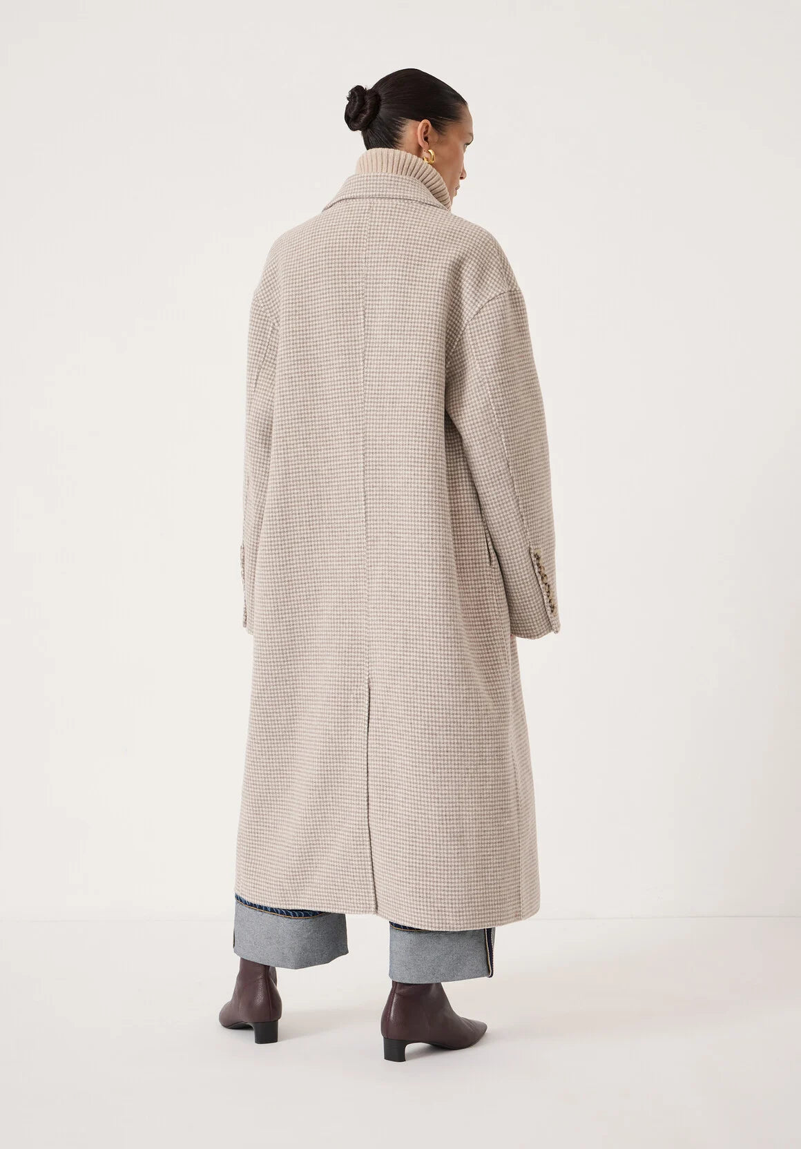 Mili Wool Double Faced Checked Coat