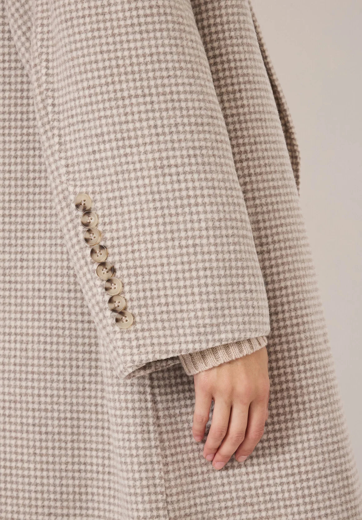 Mili Wool Double Faced Checked Coat