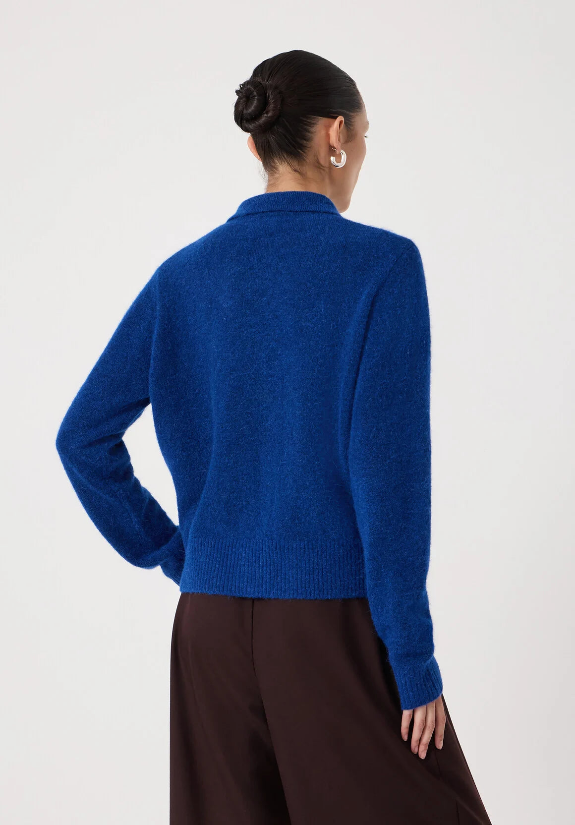 Cedar Wool Blend Collar Detail Cardigan